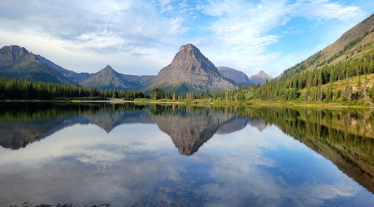 Two Medicine Lake Panorama - mounted wallpaper print